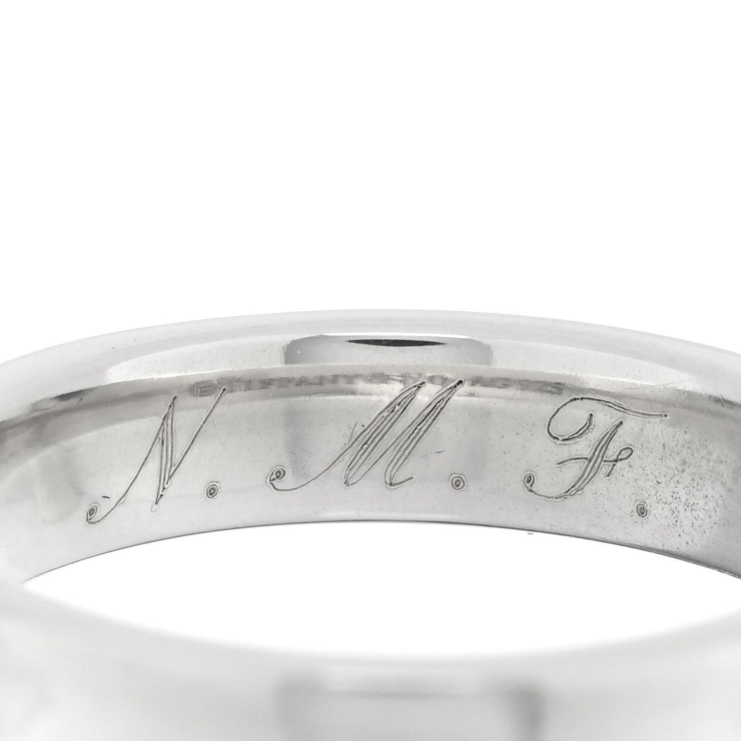 Sterling Silver Narrow 1837 Band Ring 49 5