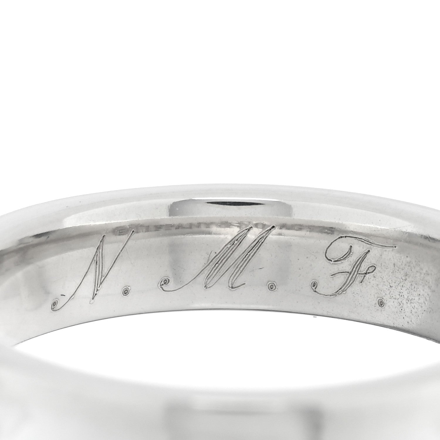 Tiffany Sterling Silver Narrow 1837 Band Ring 49 5 5 of 5