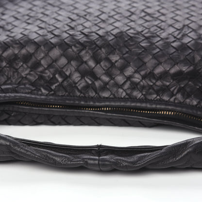 Bottega Veneta Nappa Intrecciato Embossed Medium Veneta Hobo Black 10 of 11