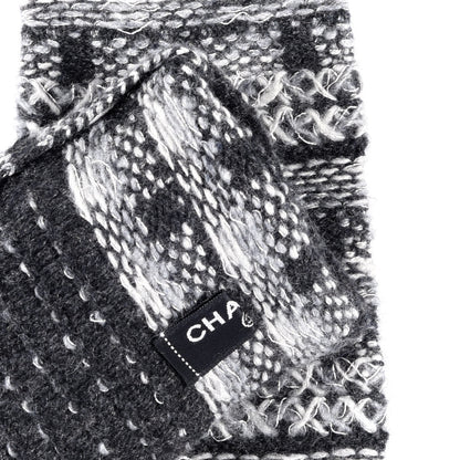 Chanel Cashmere CC Fingerless Gloves Grey 3 of 4