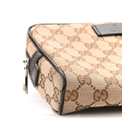 Gucci Monogram Dollar Calfskin Belt Bag Beige Ebony Testa di Moro Marrone Scuro 9 of 10