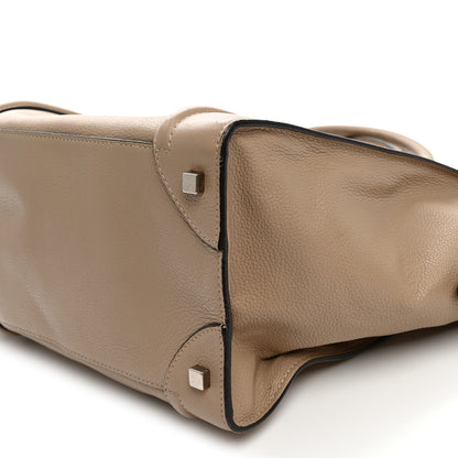 Celine Drummed Calfskin Mini Luggage Dune 9 of 14