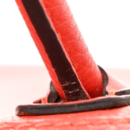 Celine Drummed Calfskin Nano Luggage Vermillion 12 of 15