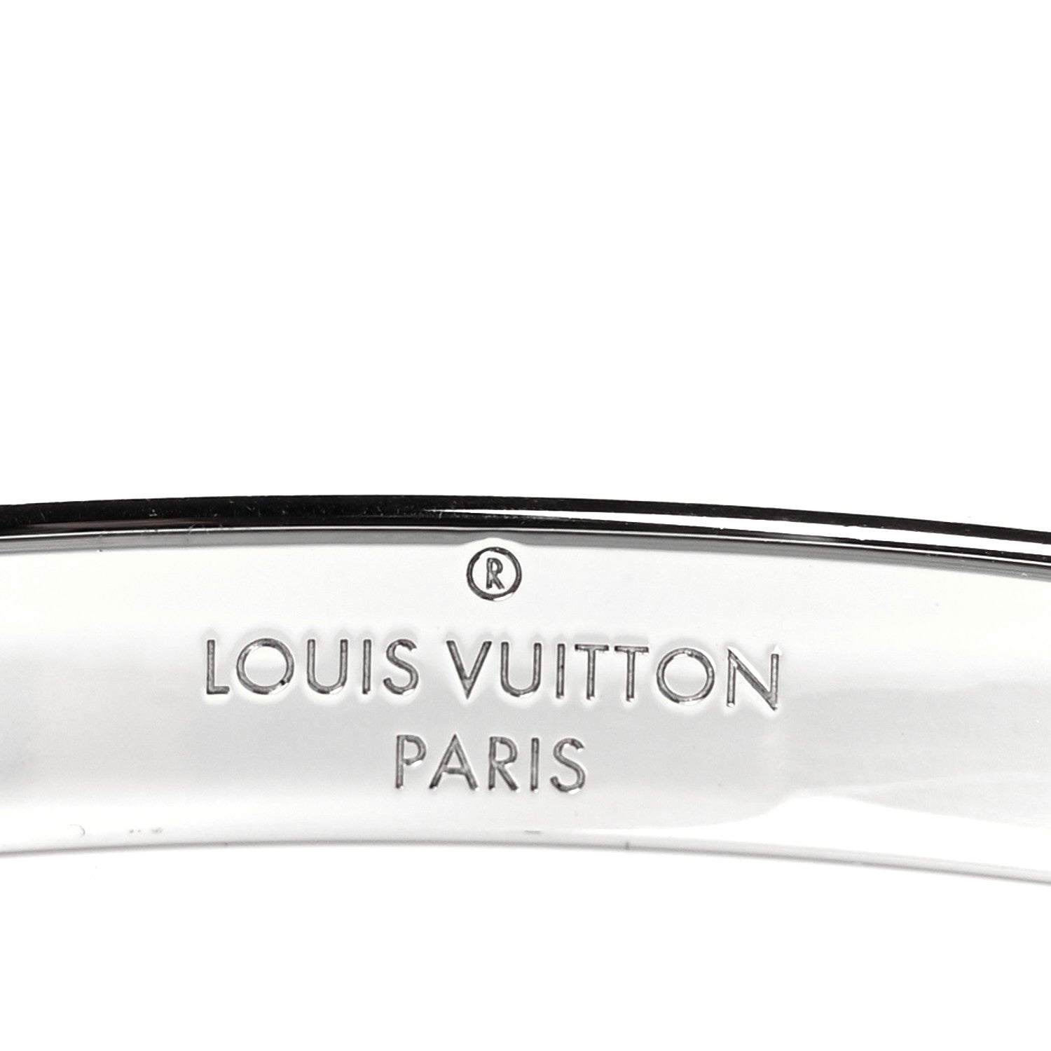 Louis Vuitton Brass Palladium Plated Nanogram Cuff M Silver 4 of 6