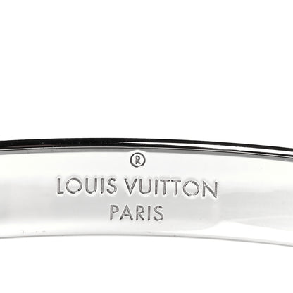 Louis Vuitton Brass Palladium Plated Nanogram Cuff M Silver 4 of 6