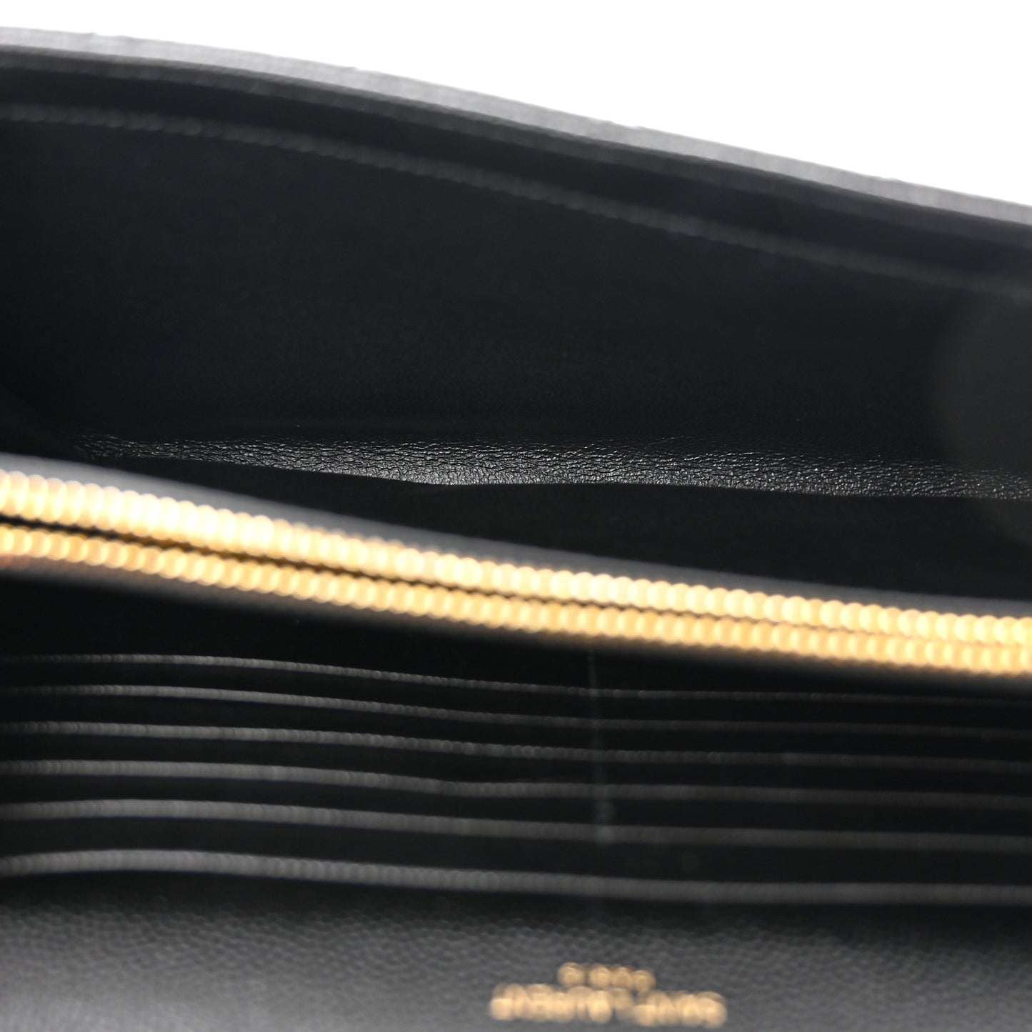 Grain De Poudre Mixed Matelasse Triquilt Monogram Chain Wallet Black
