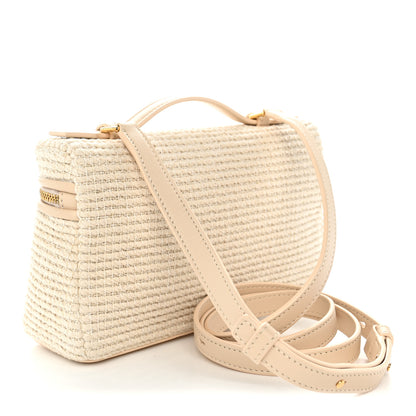 Loro Piana Woven Cotton L19 Extra Pocket Pouch Natural Lotus Root 3 of 9