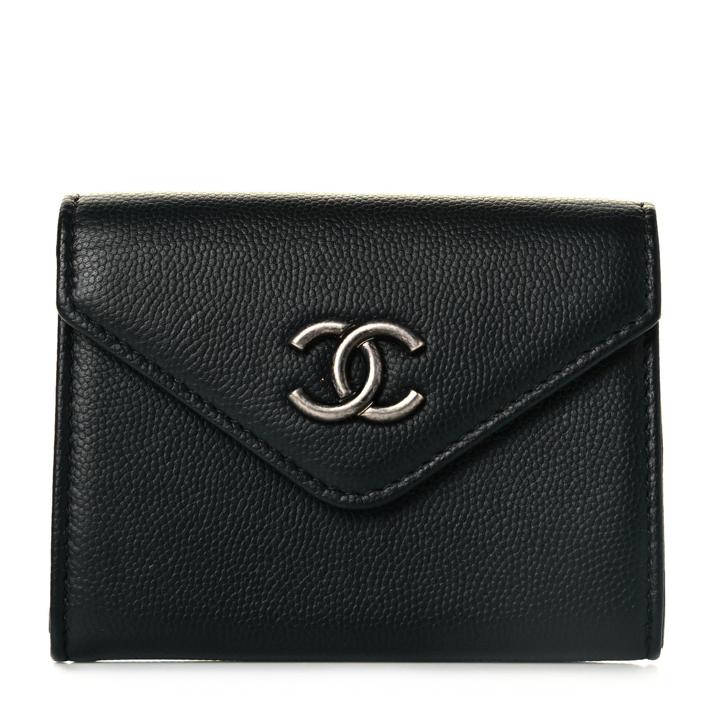 Caviar Envelope Card Holder Wallet Black