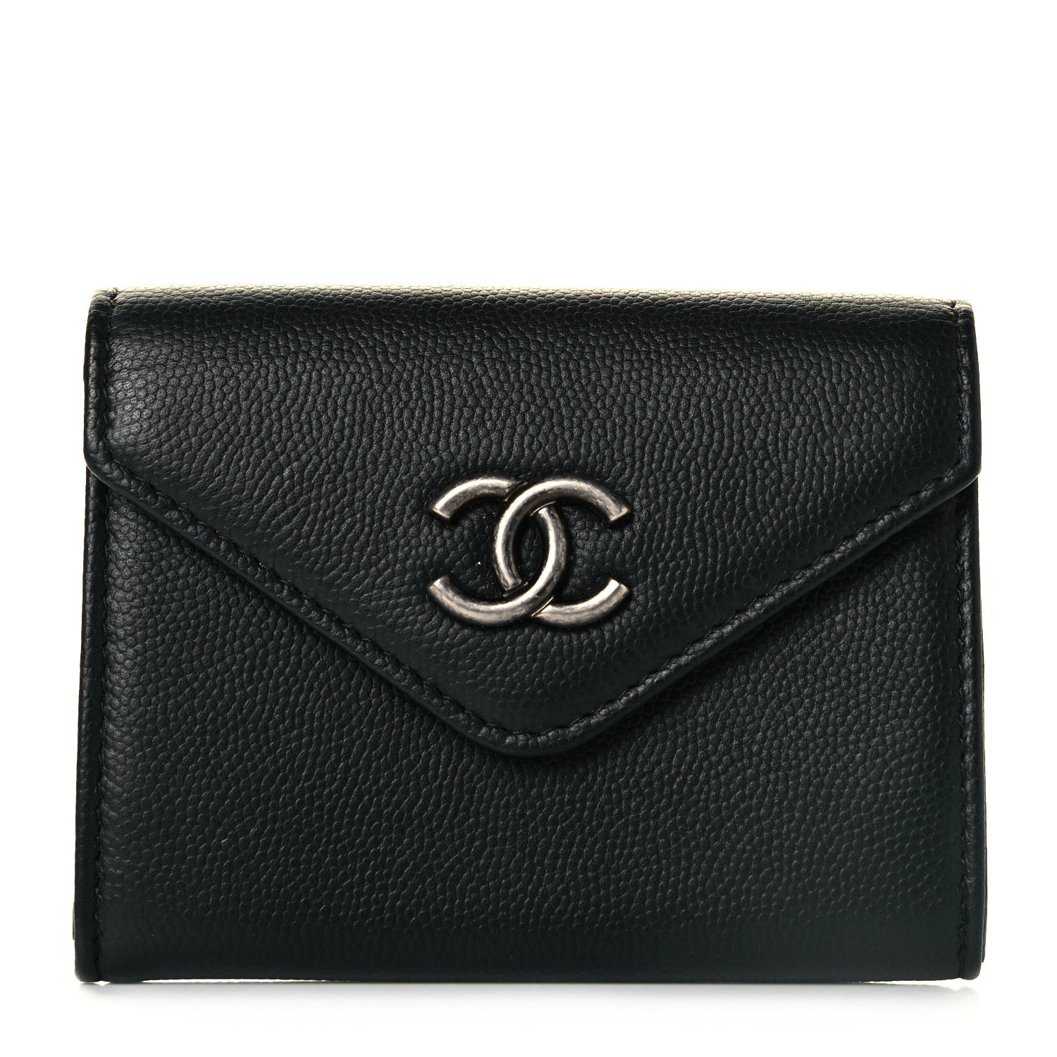 Chanel Caviar Envelope Card Holder Wallet Black 1 of 9
