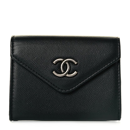 Chanel Caviar Envelope Card Holder Wallet Black 1 of 9