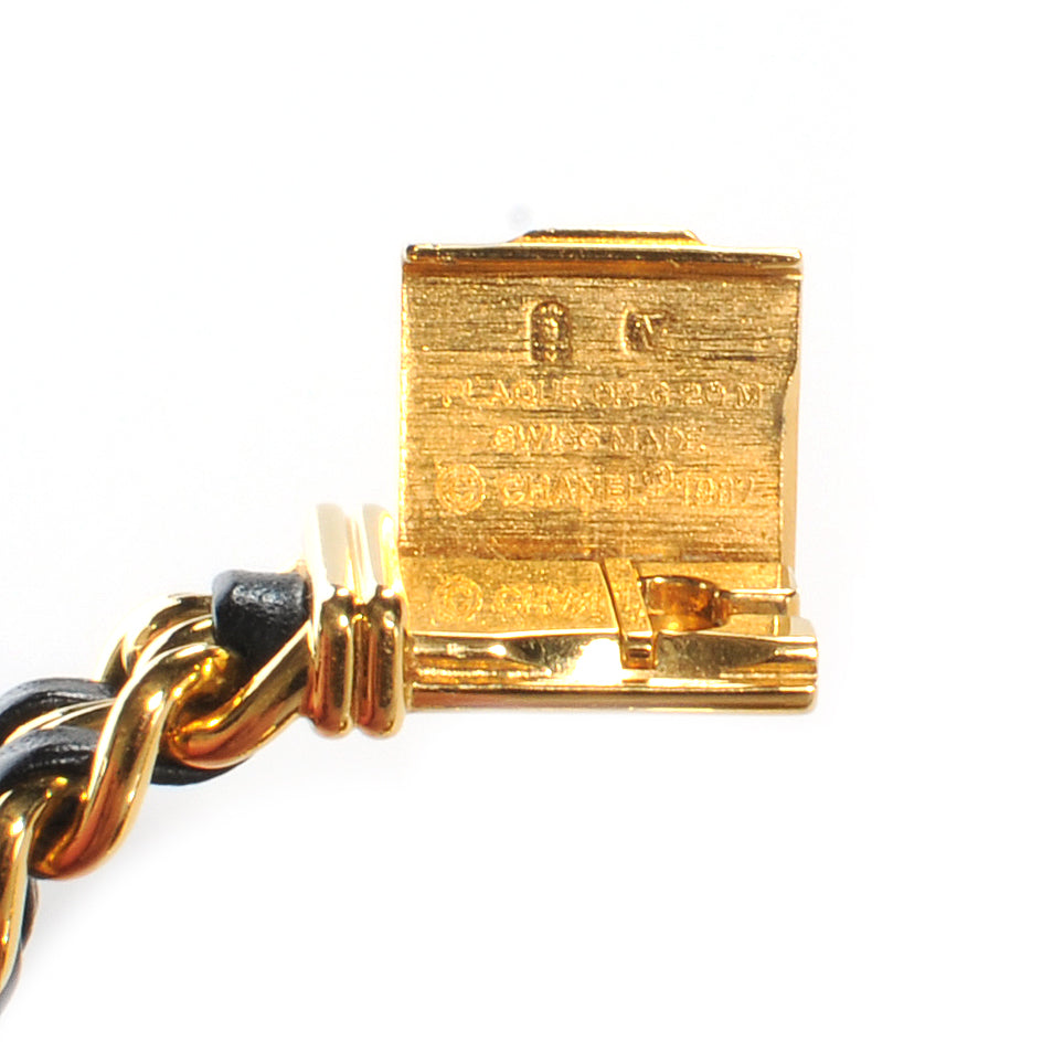 Chanel Stainless Steel Lambskin 20mm Chain Premiere Quartz Watch Gold M 10 of 10