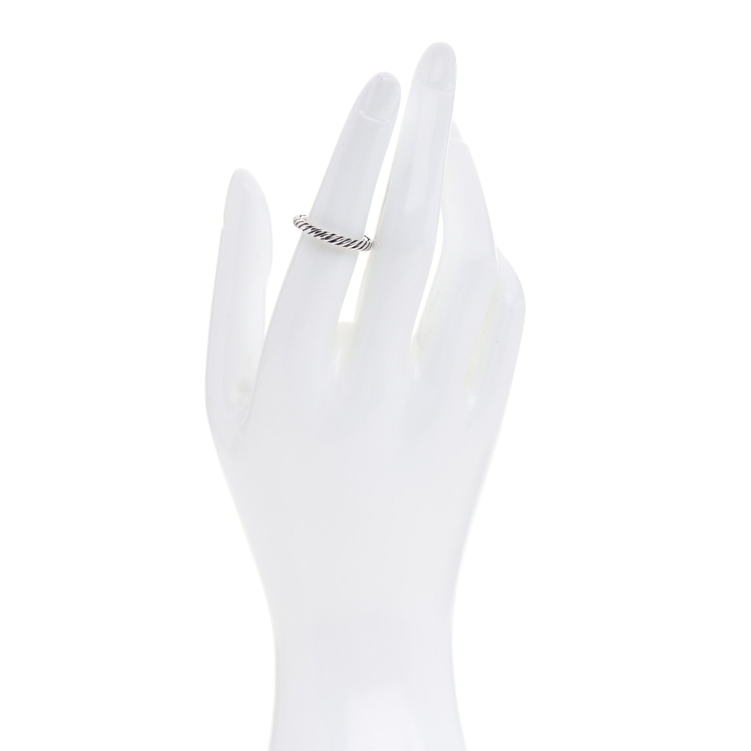 David Yurman Sterling Silver Cable Classics Band Ring 52 6 2 of 4