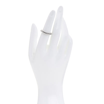 David Yurman Sterling Silver Cable Classics Band Ring 52 6 2 of 4