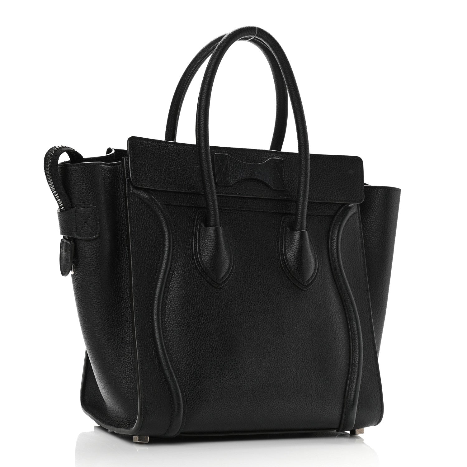 Celine Drummed Calfskin Micro Luggage Black 3 of 14