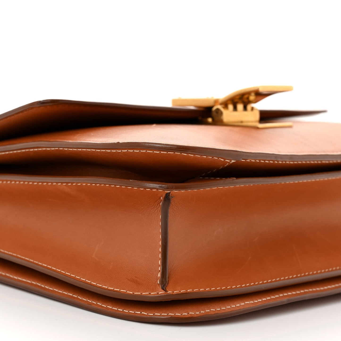 Smooth Calfskin Medium Classic Box Flap Bag Camel