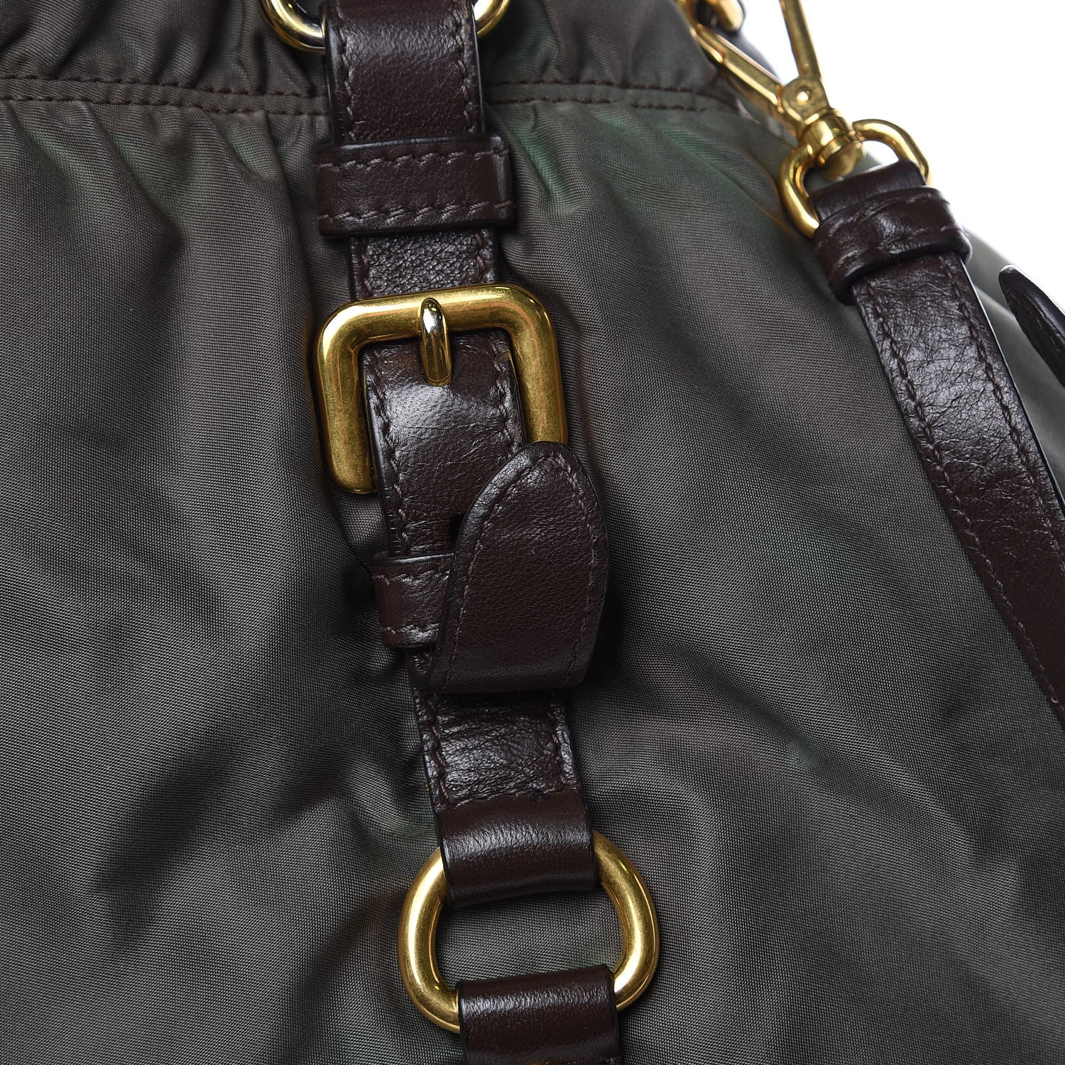 Prada Tessuto Nylon Logo Tote Green 15 of 19