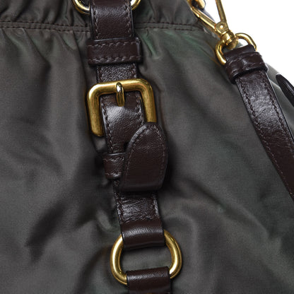 Prada Tessuto Nylon Logo Tote Green 15 of 19
