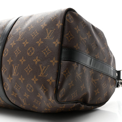 Louis Vuitton Monogram Macassar Keepall Bandouliere 45 8 of 9