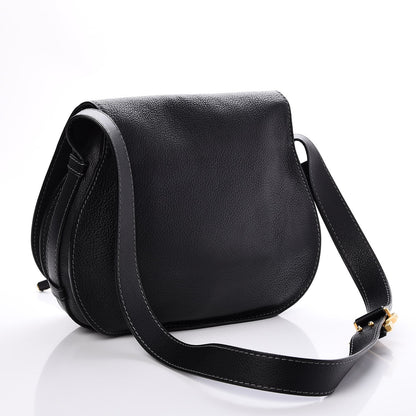 Chloe Calfskin Medium Marcie Round Crossbody Bag Black 3 of 8
