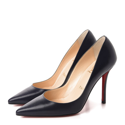 Christian Louboutin Kid Apostrophy 100 Pumps 35.5 Navy 3 of 8