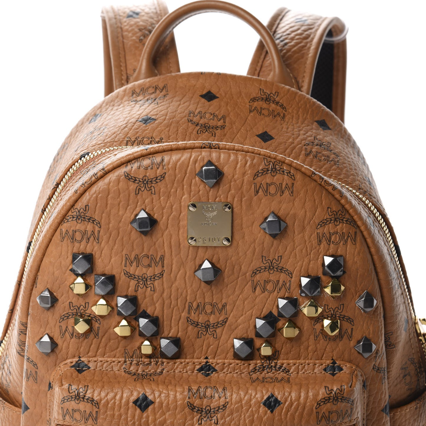 Visetos Studded Small Stark M Backpack Cognac