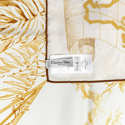 Christian Dior Silk Rêve d'Infini Square Scarf Yellow 3 of 4