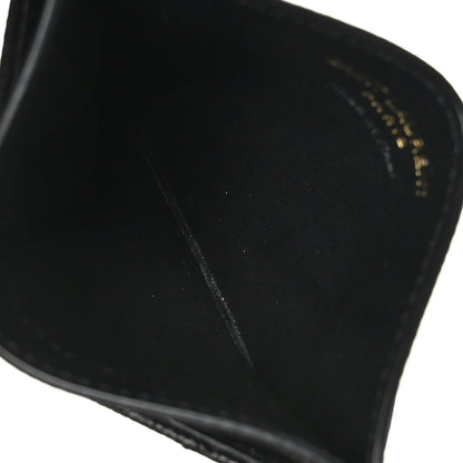 Saint Laurent Grain De Poudre Matelasse Chevron Monogram Credit Card Case Black 5 of 7