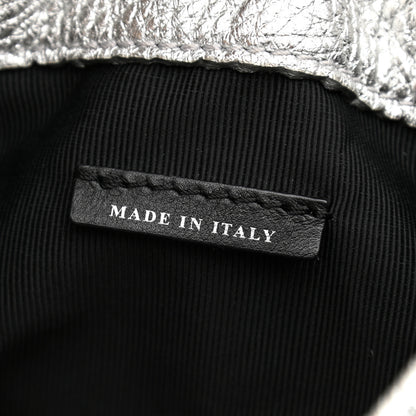 Burberry Metallic Deerskin Medium Rucksack Backpack Silver 7 of 8