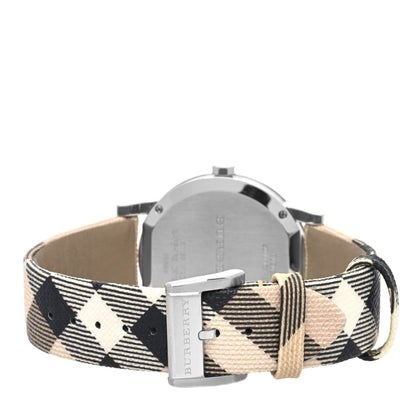 Burberry Stainless Steel Calfskin 38mm Heritage Nova Check Quartz Watch BU9022 3 of 5