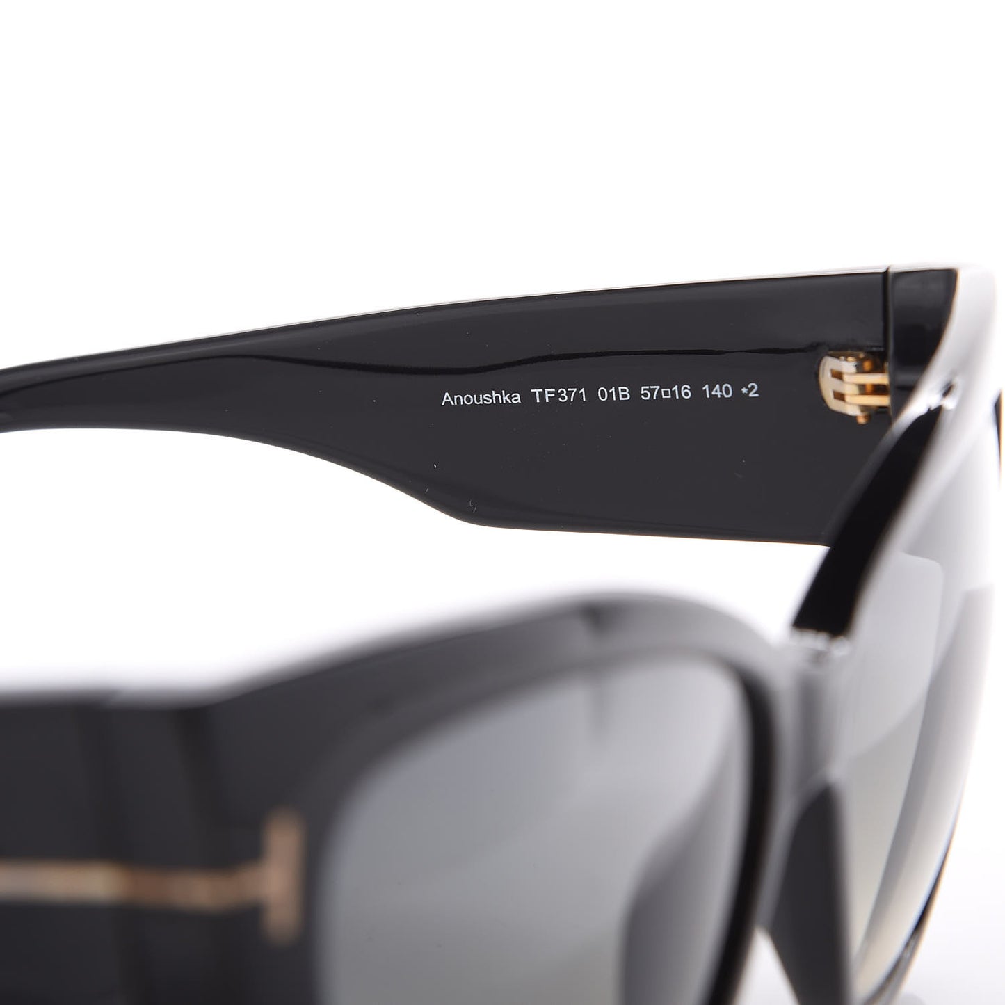 Acetate Anoushka Cat Eye Sunglasses TF371 Black