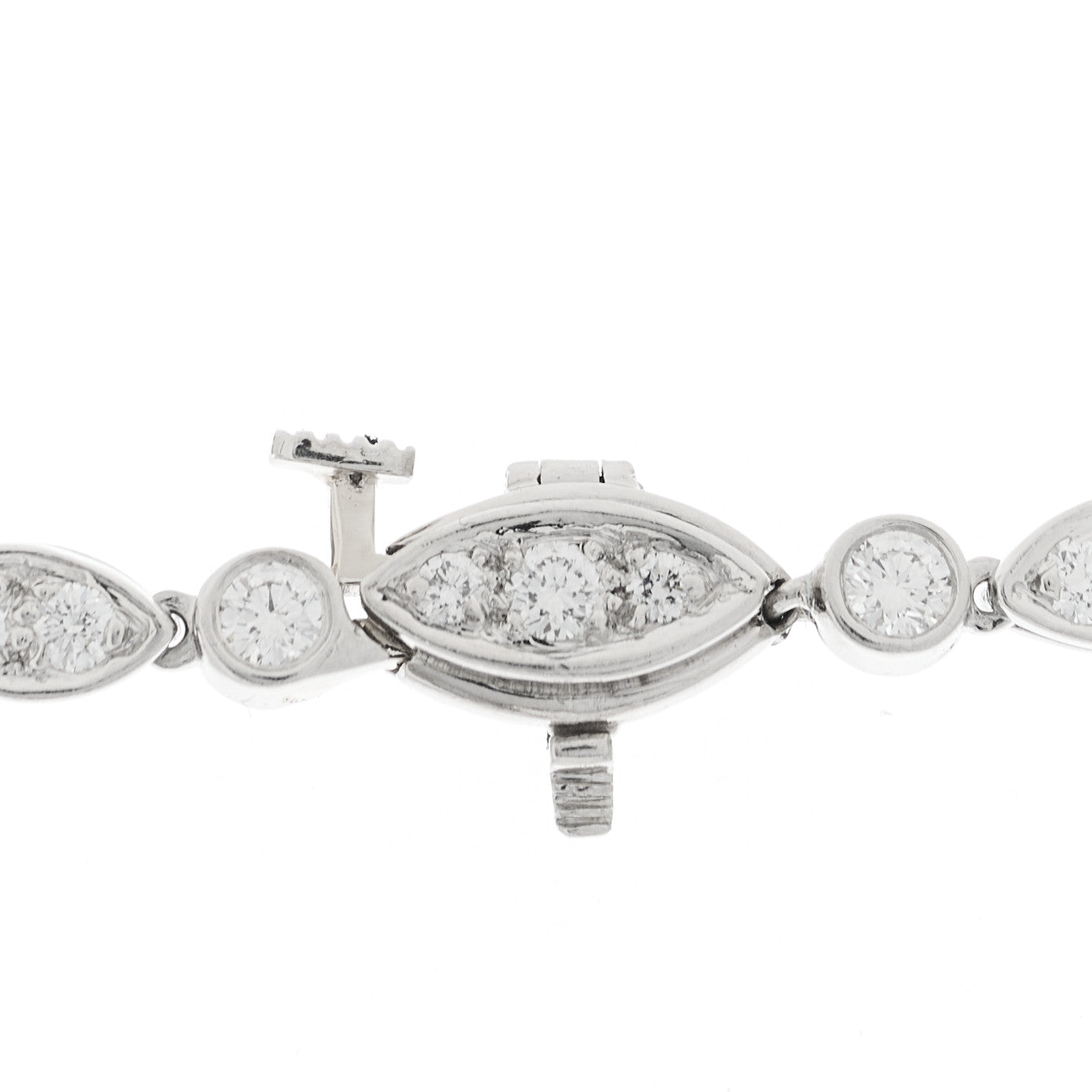Tiffany Platinum Diamond Jazz Tennis Necklace 3 of 5