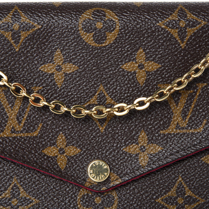 Louis Vuitton Monogram Pochette Felicie Chain Wallet Fuchsia 14 of 15