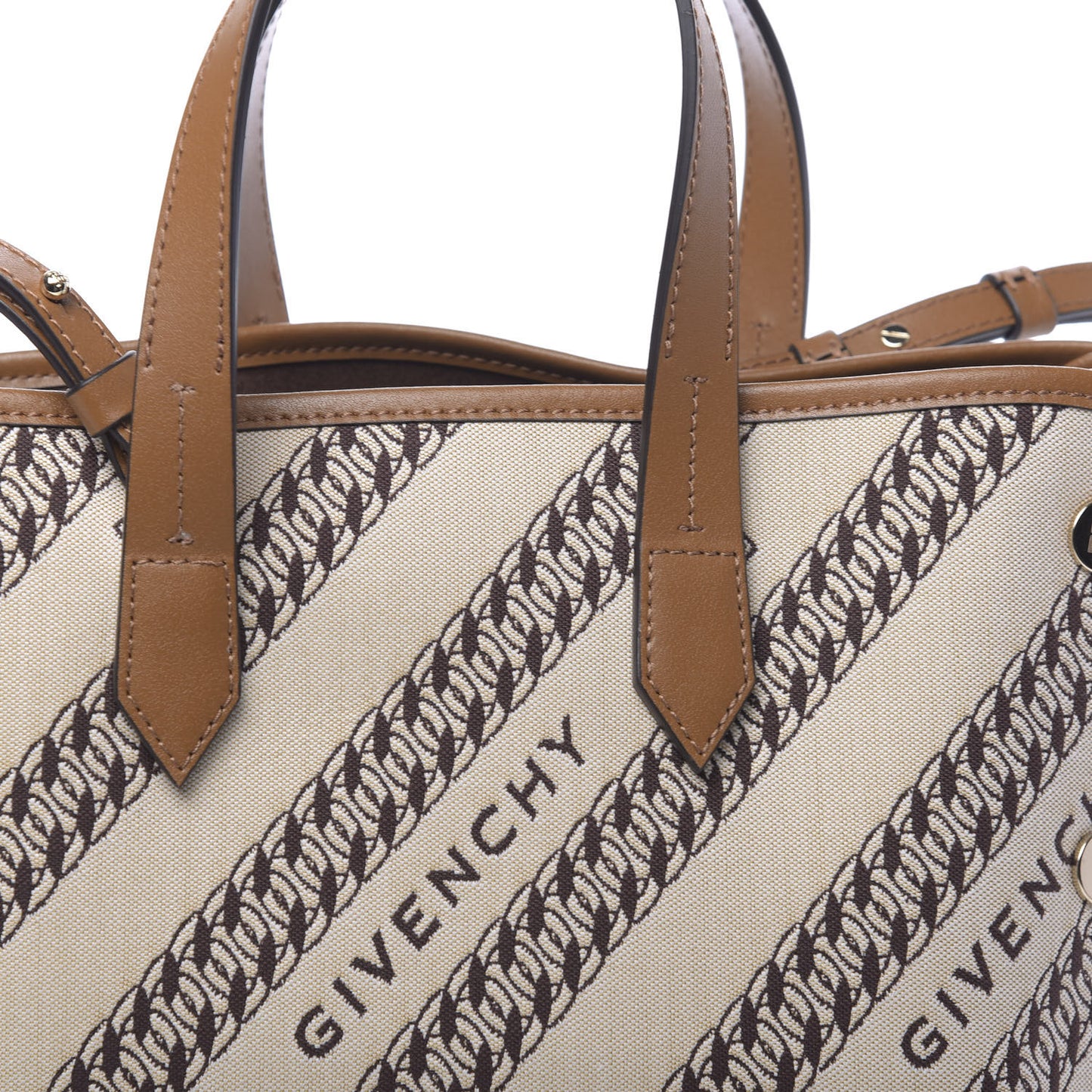 Canvas Mini Bond Shopper Tote Beige