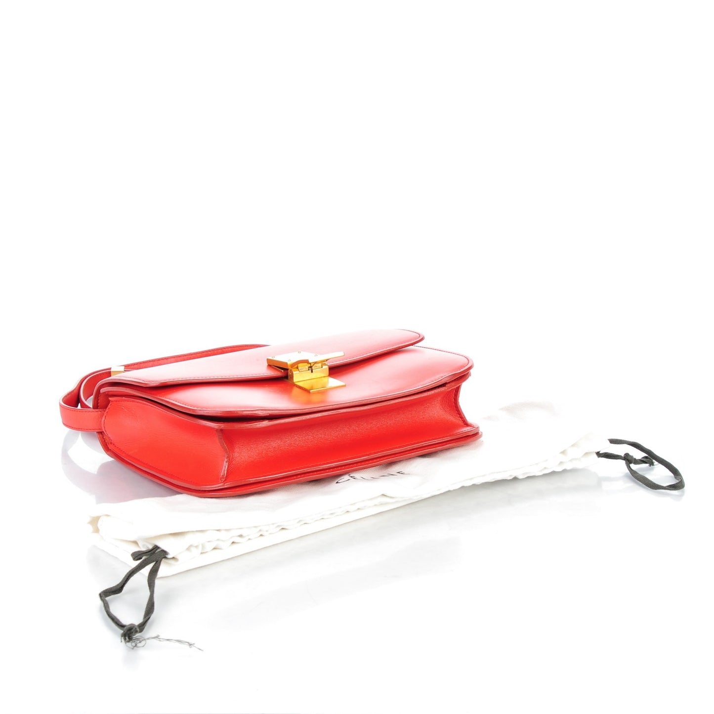 Box Calfskin Medium Classic Box Flap Bag Poppy