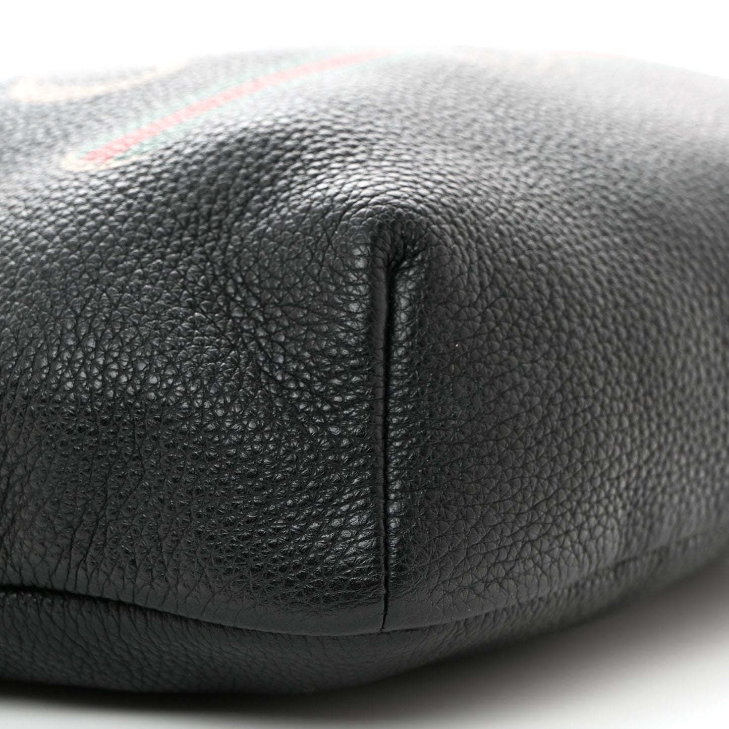 Grained Calfskin Logo Belt Bag Black