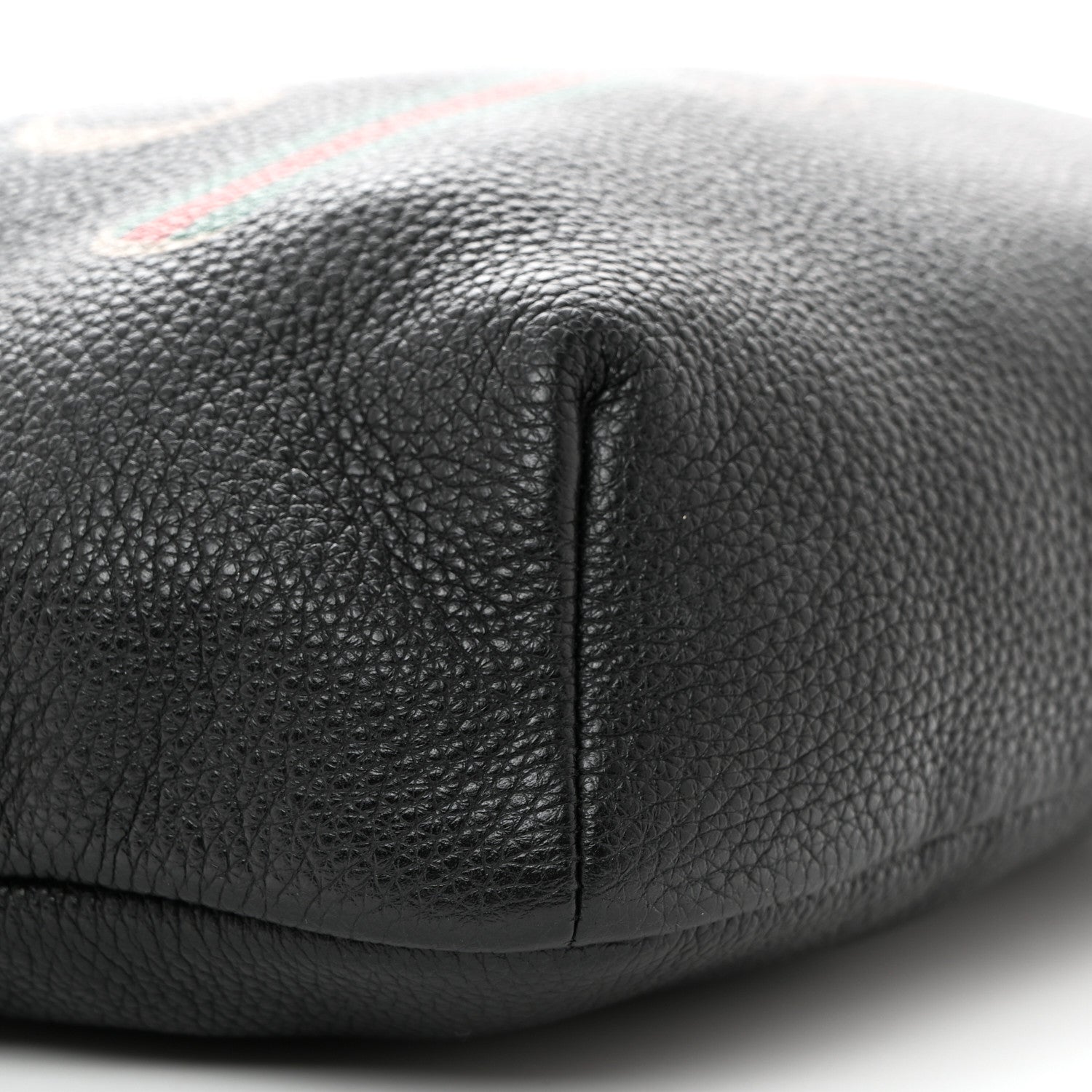 Gucci Grained Calfskin Logo Belt Bag Black 9 of 10