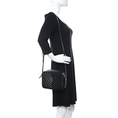Saint Laurent Calfskin Matelasse Monogram Lou Camera Bag Black 2 of 10