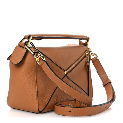 Loewe Grained Calfskin Small Puzzle Bag Tan 3 of 11