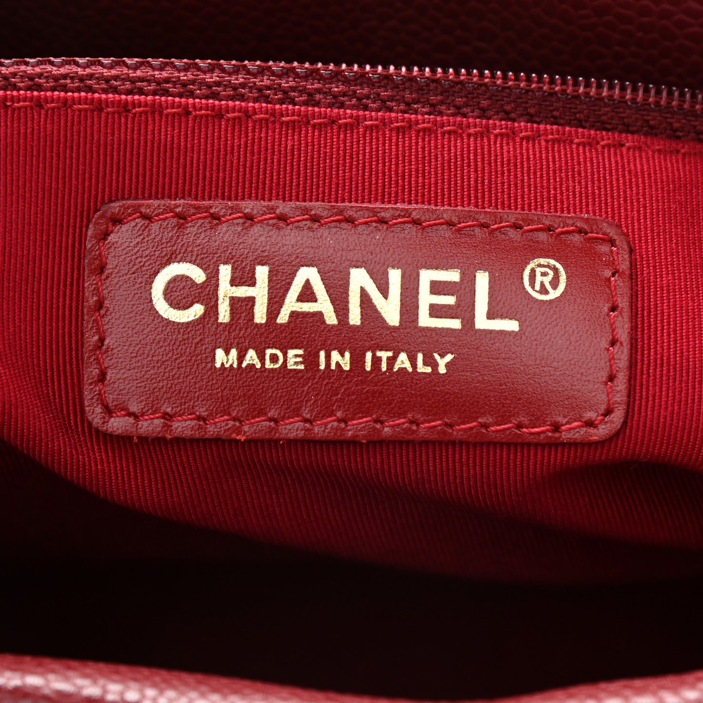 Caviar Quilted Small Bowler Dark Red