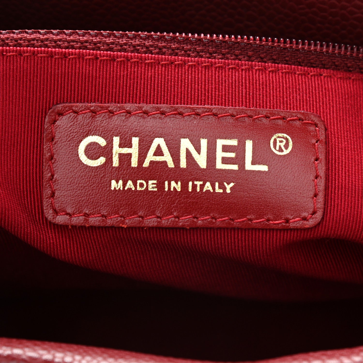 Chanel Caviar Quilted Small Bowler Dark Red 5 of 8