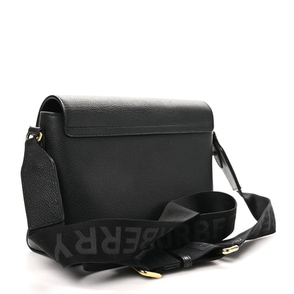 Burberry Grainy Calfskin Vintage Check Note Crossbody Bag Black 3 of 9