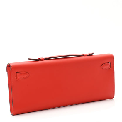 Hermes Swift Kelly Cut Clutch Pochette Capucine 2 of 6
