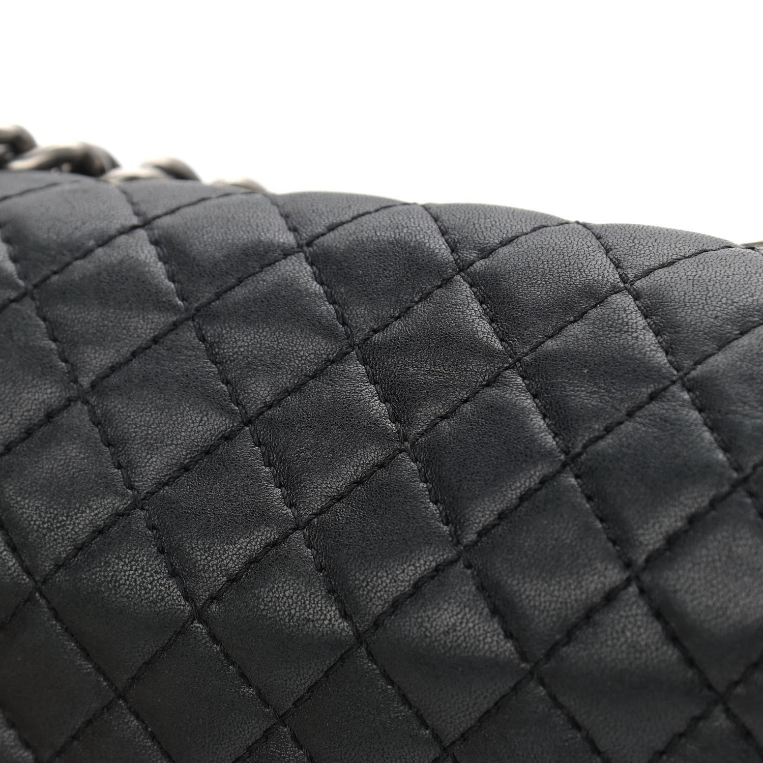 Chanel Lambskin Quilted Medium Boy Flap Black Red 12 of 14