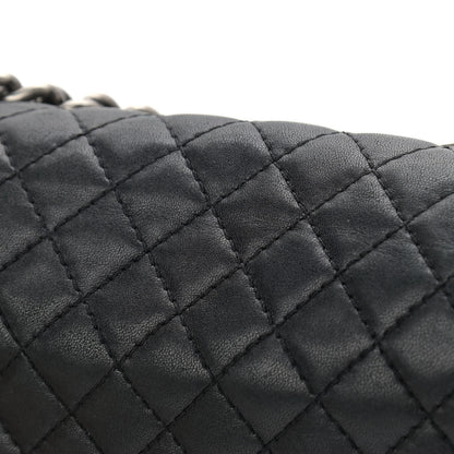 Chanel Lambskin Quilted Medium Boy Flap Black Red 12 of 14