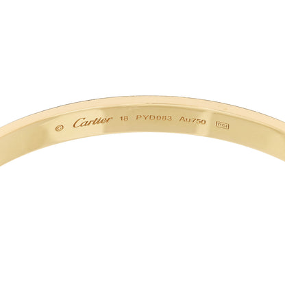 Cartier 18K Yellow Gold LOVE Cuff Bracelet 18 3 of 4
