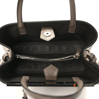 Fendi Vitello Dolce Century Petite 2Jours Tote Tortora Carbone 4 of 9