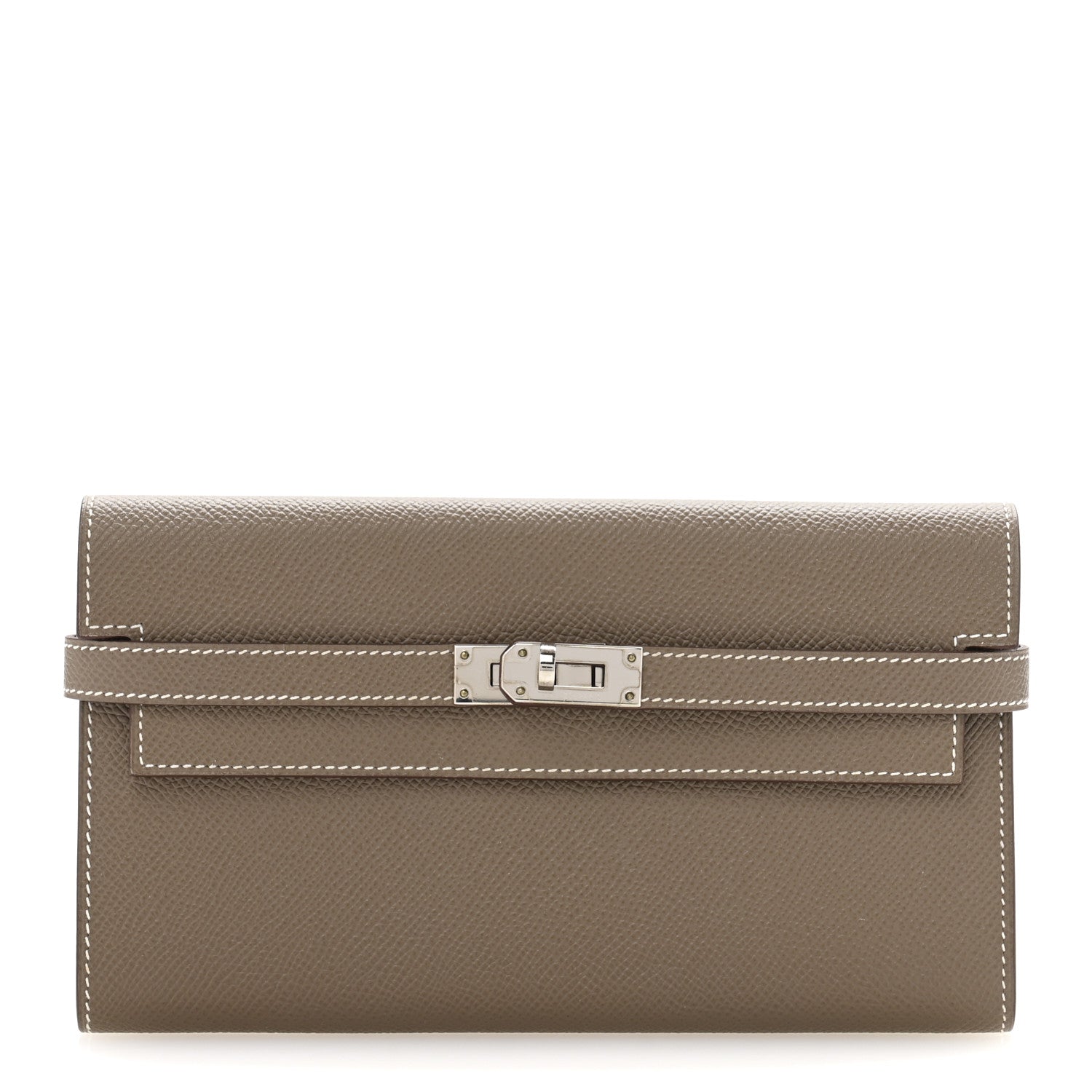 Hermes Epsom Kelly Longue Wallet Etoupe 1 of 11