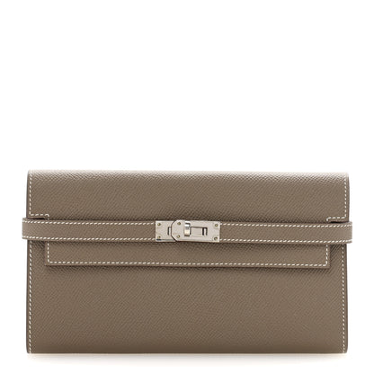 Hermes Epsom Kelly Longue Wallet Etoupe 1 of 11