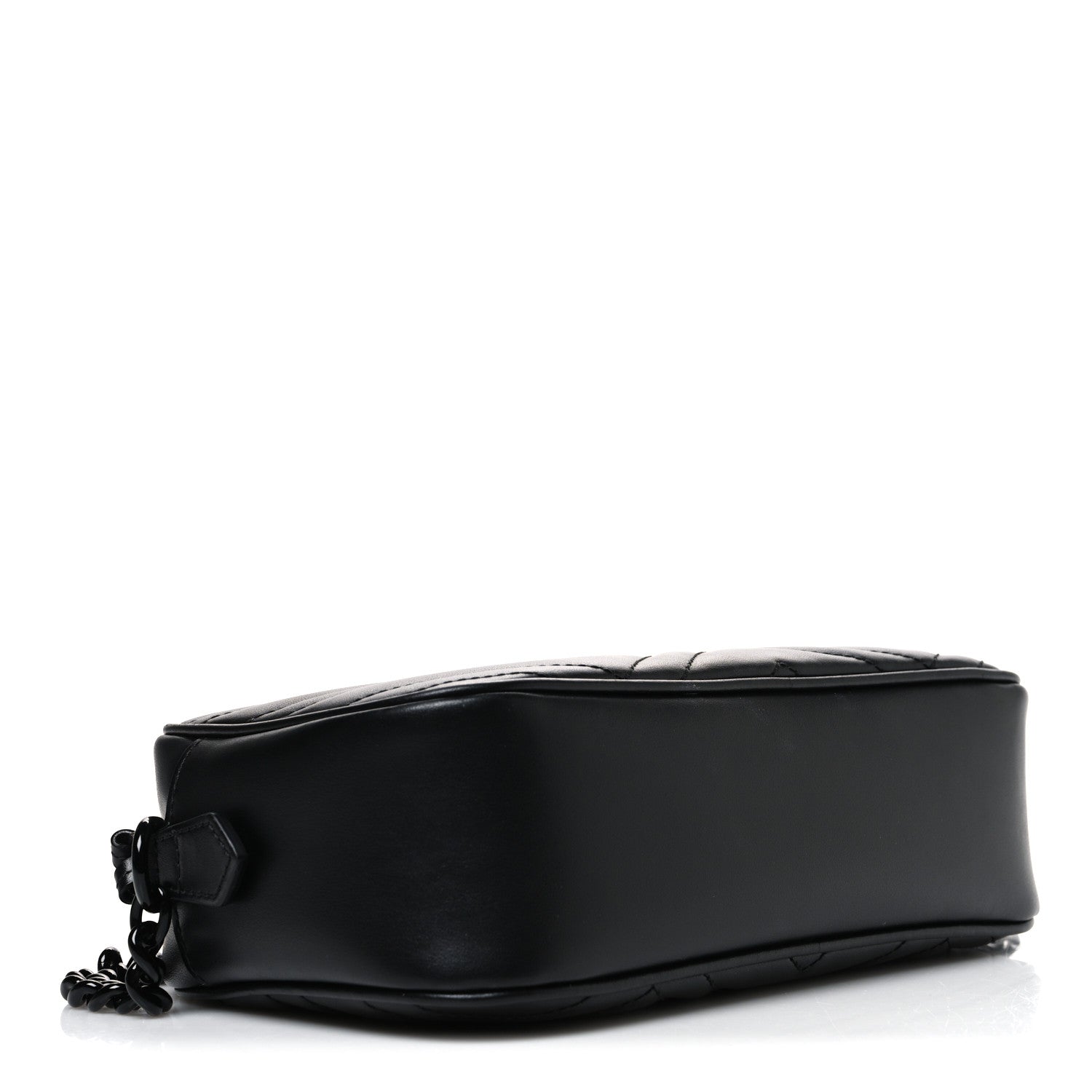 Gucci Calfskin Matelasse Monochrome Small GG Marmont Chain Shoulder Bag Black 4 of 10