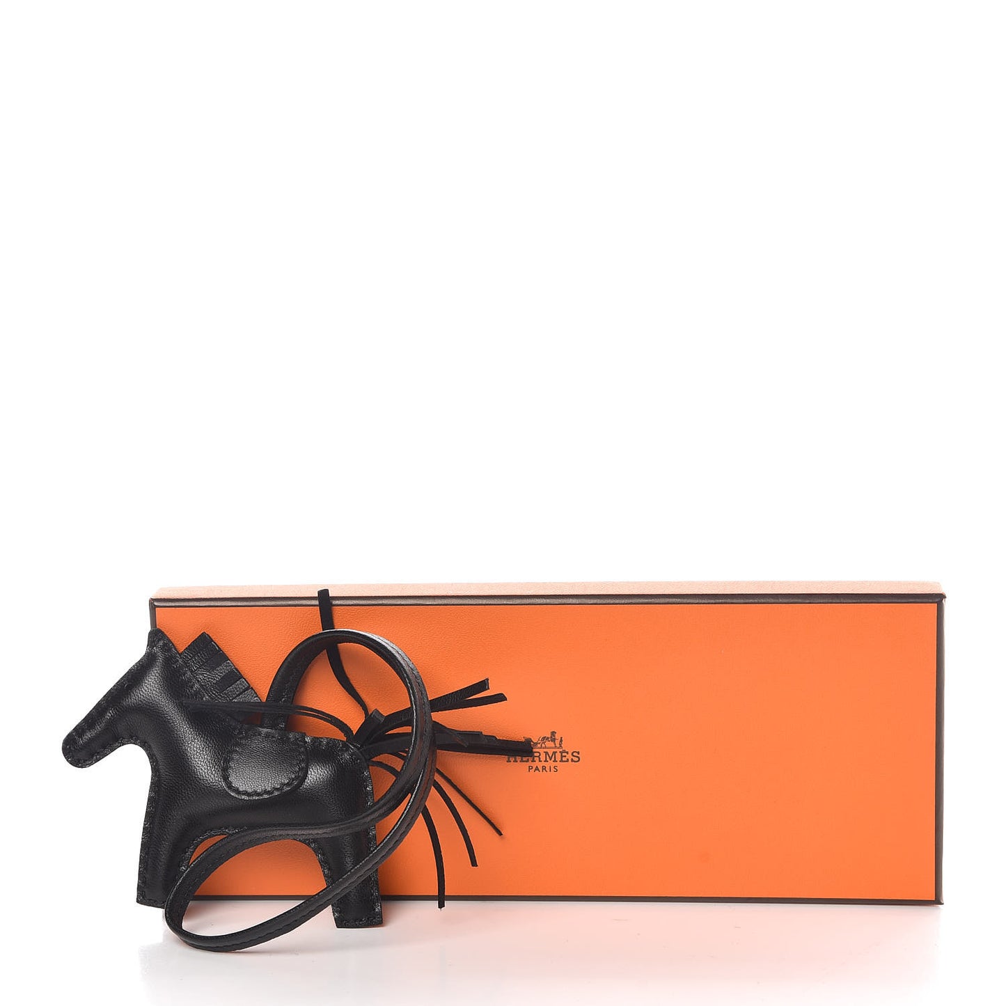 Milo Lambskin Grigri Rodeo Horse Bag Charm PM So Black
